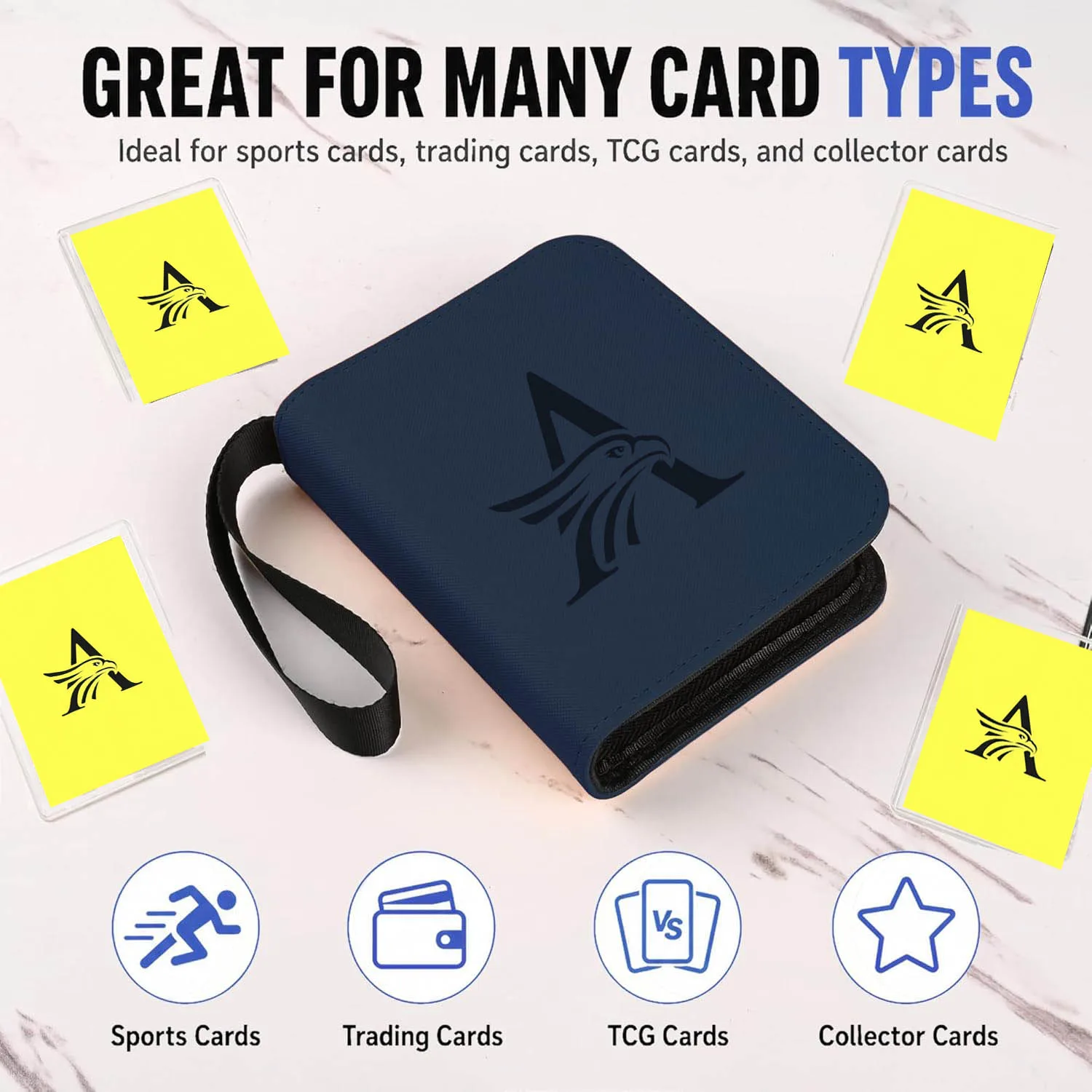 Top Loader Binder, 1 Pocket Holding 40 Cards in 3"x4" , Side Loading Small Book ，for MTG TCG, Pokemon, Trading, Sports Cards view 6