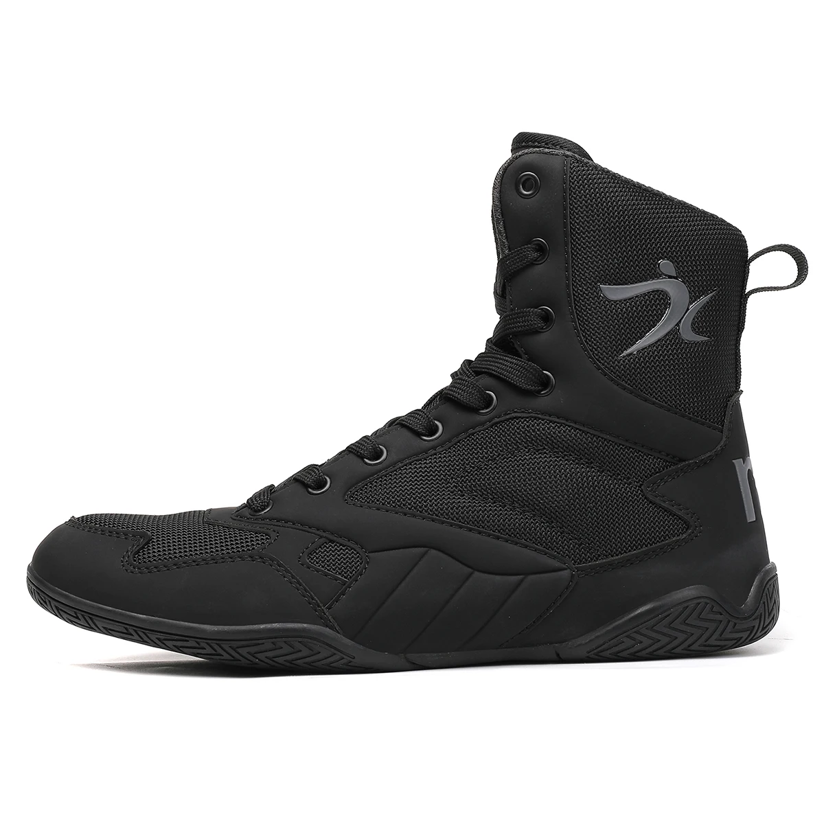 A6002 Herren High-Top Boxtrainingsschuhe Jugendliche Mesh-Ringerschuhe Leichte Fitness-Sneaker Outdoor-Sportschuhe – Detail 1