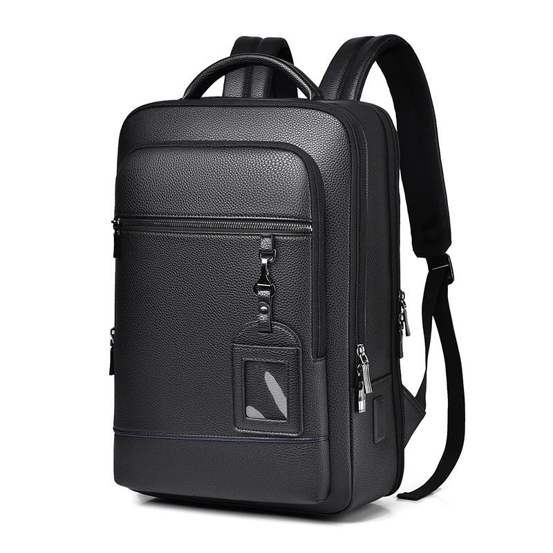 Sac à dos en cuir PU pour hommes, chargement USB, étui à bombes, bureau, voyage, ordinateur portable, entreprise initiée, mâle