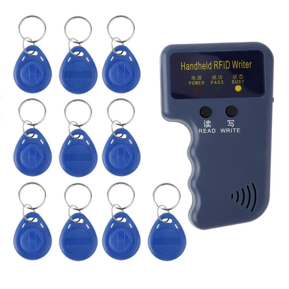 

Handheld 125KHz RFID ID Card Copier Writer Duplicator Programmer Reader Match Writable EM4305 ID Keyfobs Tags Card Key Cards