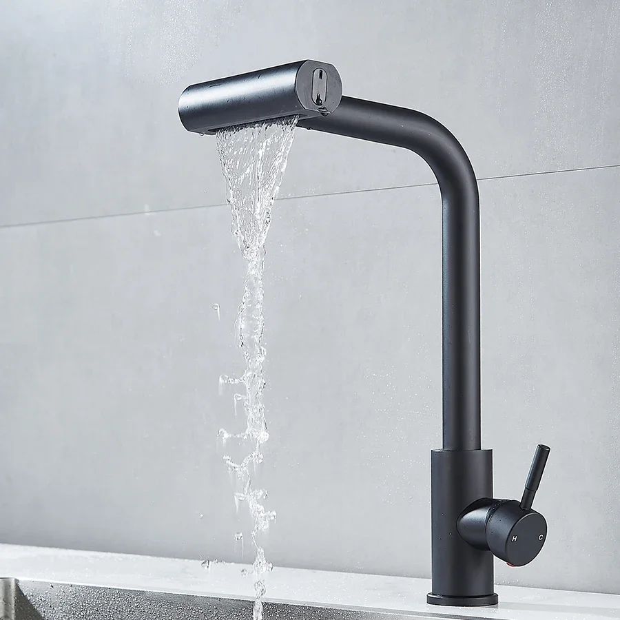 Lavello in acciaio inossidabile Lavabo per verdure Rubinetto da cucina Estraibile Multifunzionale 4 modalità Miscelatore Rubinetto da cucina Cascata