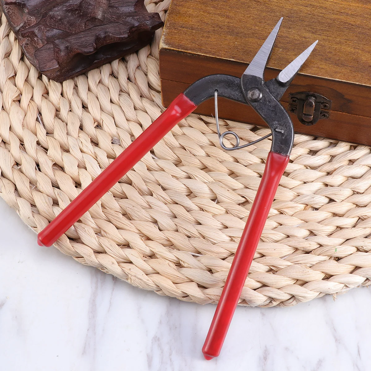 

Durable Carbon Steel Jewelry Pliers Comfort Grip For Wire Ring Needle Bead Crafting Household Tool Multi-Functional Flat