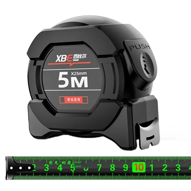 

Self Locking Fluorescent Steel Tape Measure High Precision Thickened Wear-resistant Measuring Tape 5-meter Widened Meter Ruler