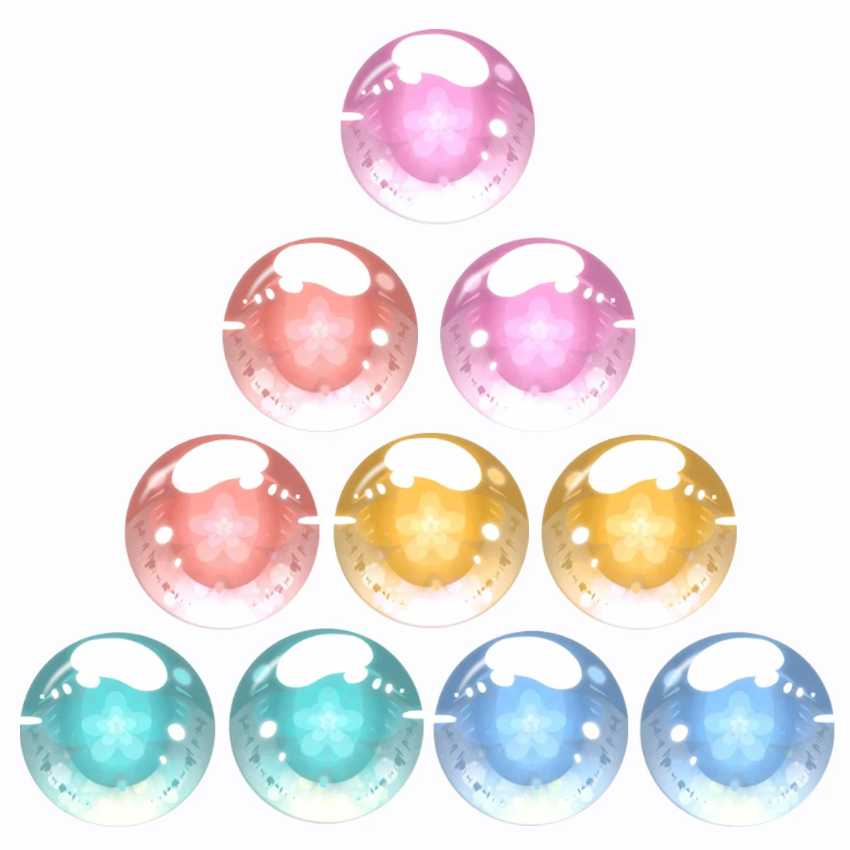 Blythe Butter Pupil Eyes, Star Pattern Glass Round, Super Thin Crafts, DIY Eyes, Jewelry Executive Accessrespiration, 12mm-30mm