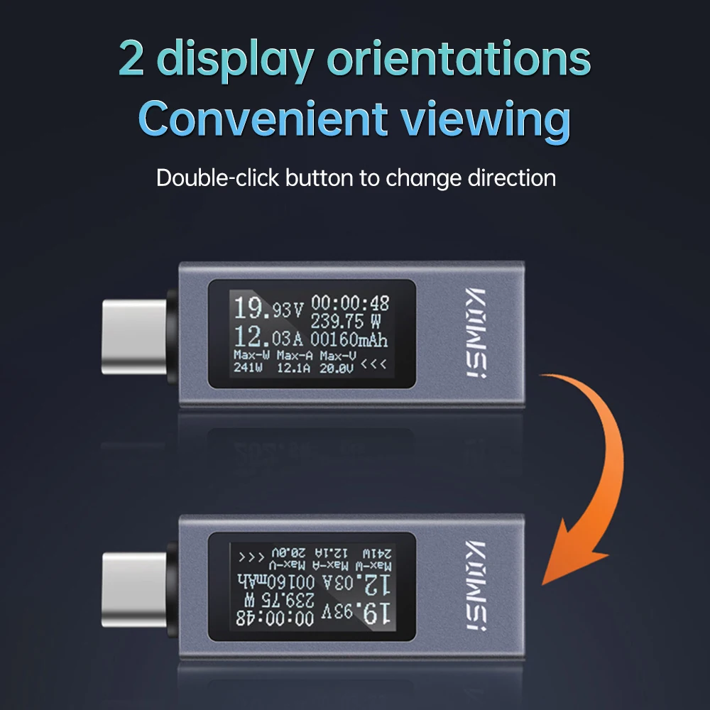 KWS-2301C DC 4-30V  Voltmeter  Ammeter Power Meter Type-C Voltage Current Power Tester Monitor Mobile Phone Charging Detector