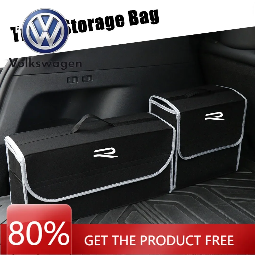

For VW Volkswagen Jetta MK5 Golf New Car Trunk Organizer net pocket handbag holder Soft Woolen Felt Storage box Bag Cargo Tools