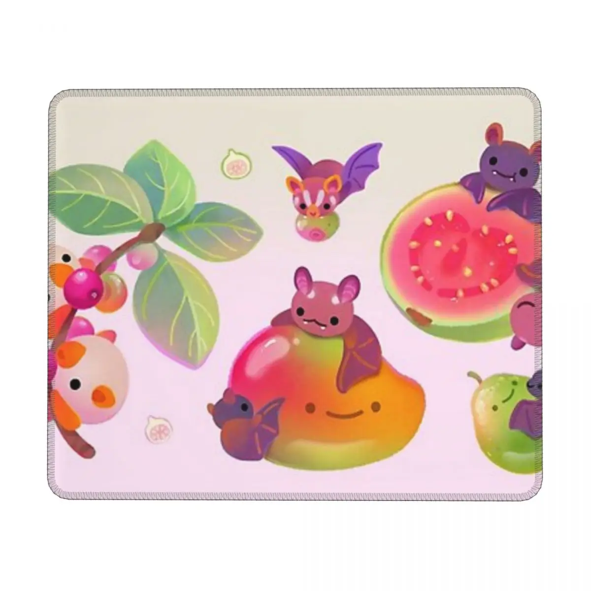 

Fruit And Bat - Pastel Mouse Pad Computer Laptop Non-slip Keyboard Desk Mat Mousepad