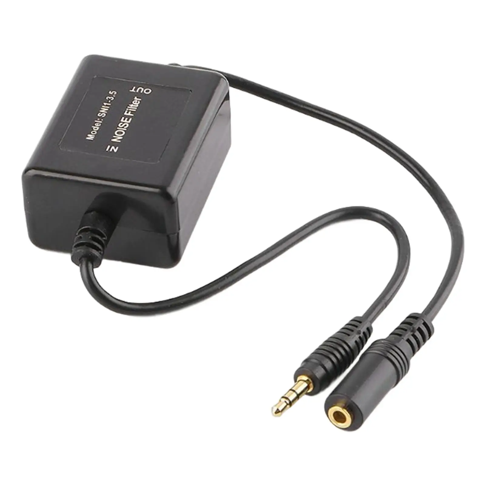 Automotive Ground Loop Noise Isolator, 3.5mm Replace Eliminate The Buzzing Noise Noise Filter Fit for Car AUX Audio