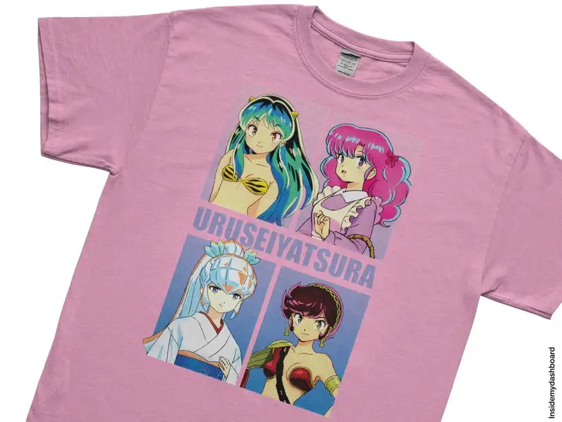 Urusei Yatsura Lovely Gals T-Shirt, Urusei Yatsura Lum, Lum Anime, Vintage Japanese Anime Shirt