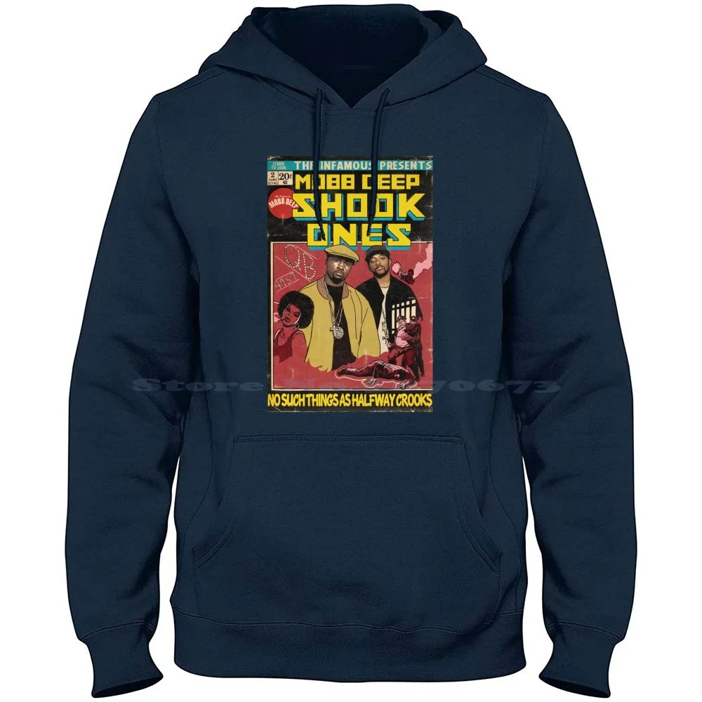 Mobb Deep-Shook Ones Comic Book Parody 100% Pure Cotton Hoodie Tshirt Prodigy Rapper East Coast Hip Hop Duo Havoc Hardcore The