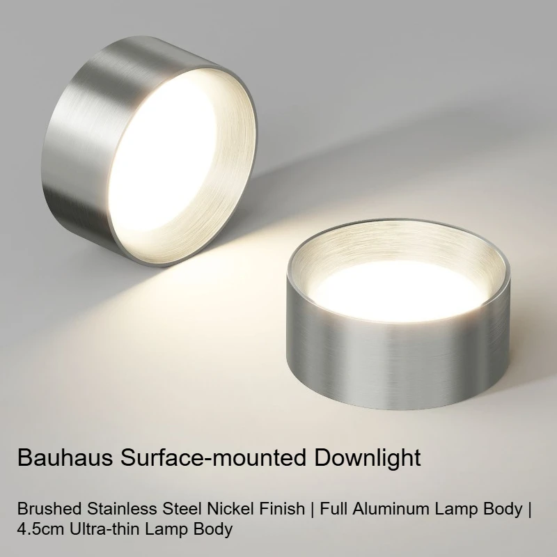 

Светодиодный потолочный светильник Bauhaus Silver LED, ультратонкий, для поверхностного монтажа, 7Вт, 10Вт, 12Вт, круглый, для гостиной, прихожей, спальни