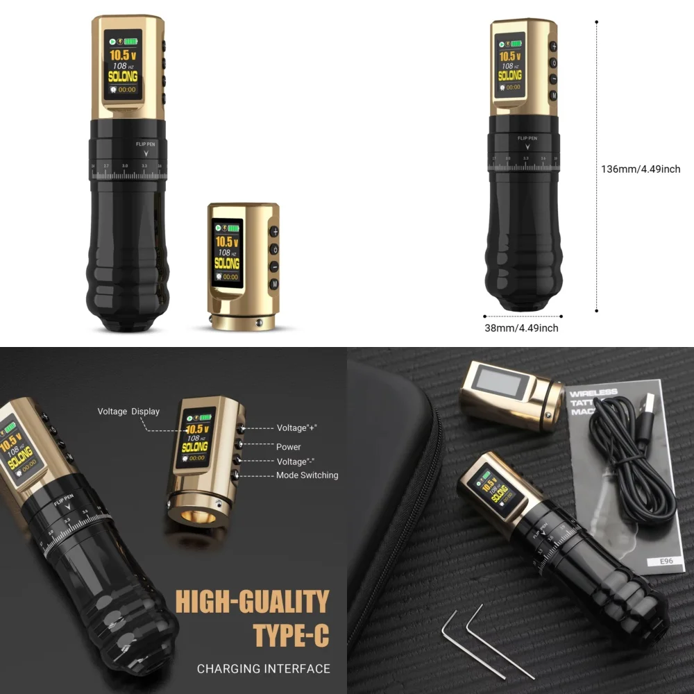 

2026 Artist Best Partner Digital Display 2 Battery Portable Tattoo Machine for Precision Every Stroke Universal Tattoo