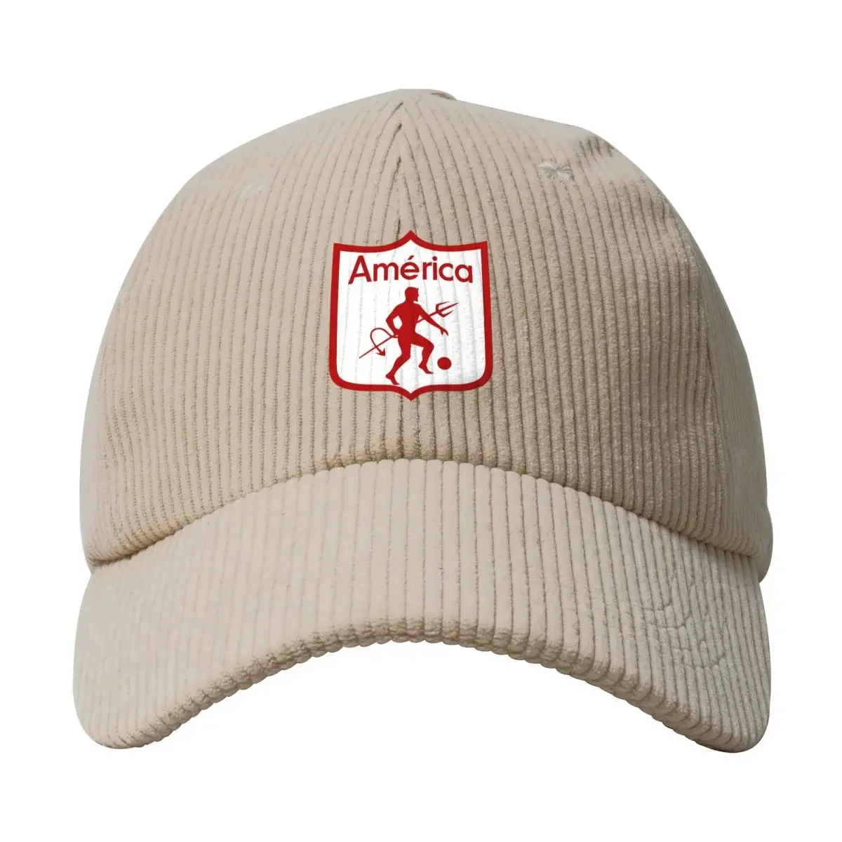 America De Cali Los Diablos Rojos Los Escarlatas Unisex Corduroy Baseball Cap