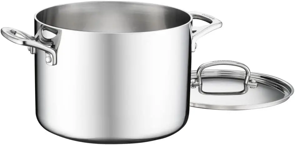 

6-Quart Stainless Steel Stockpot with Lid, Cool-Touch Handles for Safe Cooking
