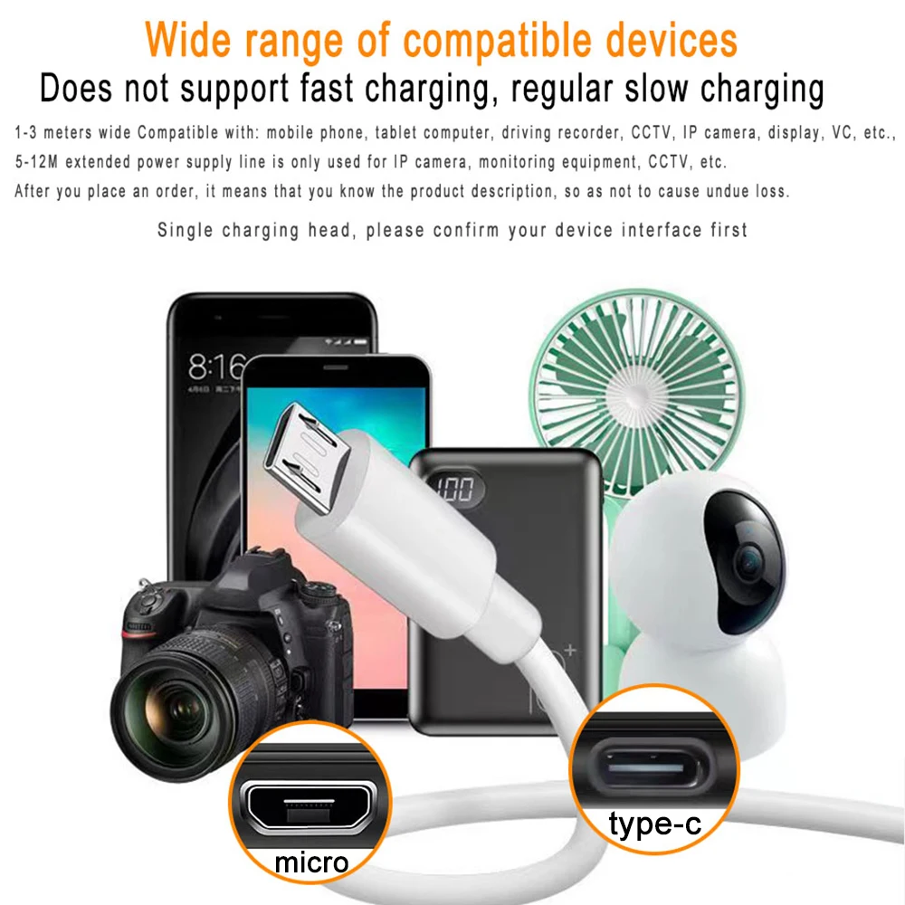 삼성 샤오미 화웨이 안드로이드 휴대폰 유니버스에 적합한 고속 충전 케이블, USB C타입 충전 케이블, 5m 8m 10m 12m