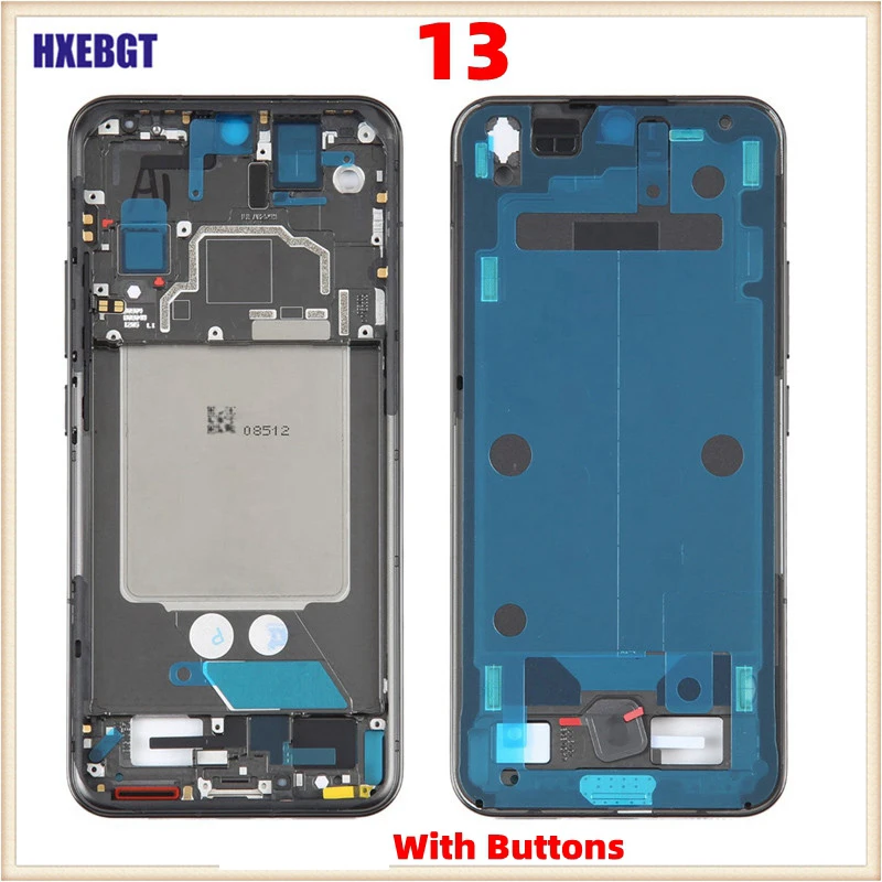 

Middle Frame Faceplate For Xiaomi 13 Front Frame Chassis Middle Housing Bezel + Side Buttons Mi13 Repair Parts