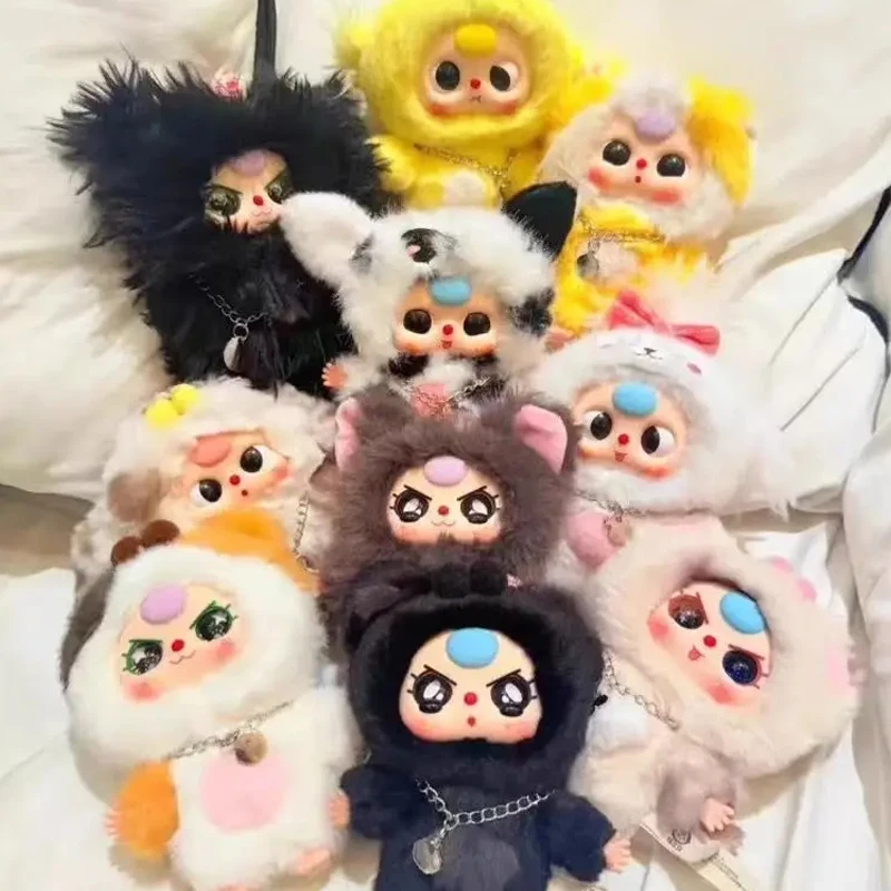 طفل ثلاثة القطط والكلاب سلسلة صندوق أعمى غامض لطيف ألعاب من نسيج مخملي حقيبة صغيرة قلادة العصرية الديكور هدية عيد ميلاد الأطفال