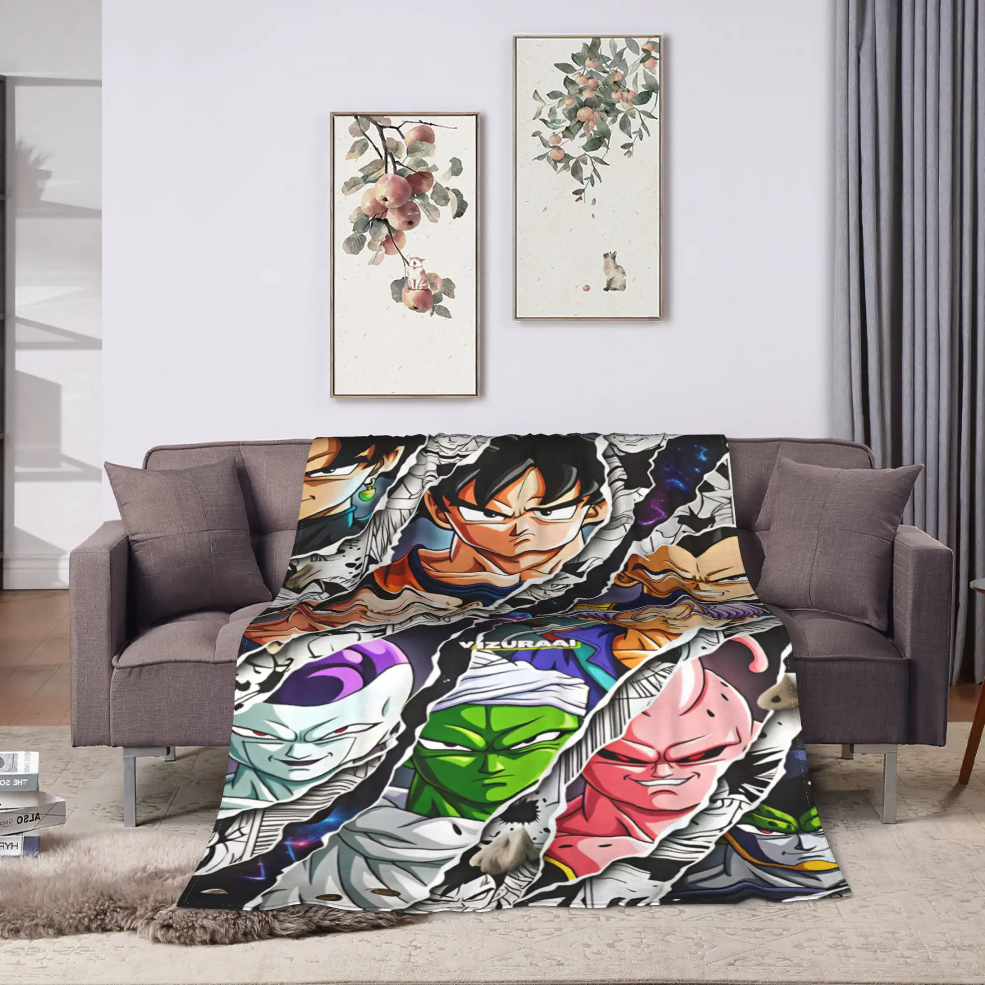 Anime D-Dragons B-Balls  Soft Warm Blankets  Travel Plush Throw Blanket Novelty Outdoor Flannel Bedspread Sofa Bed Cover