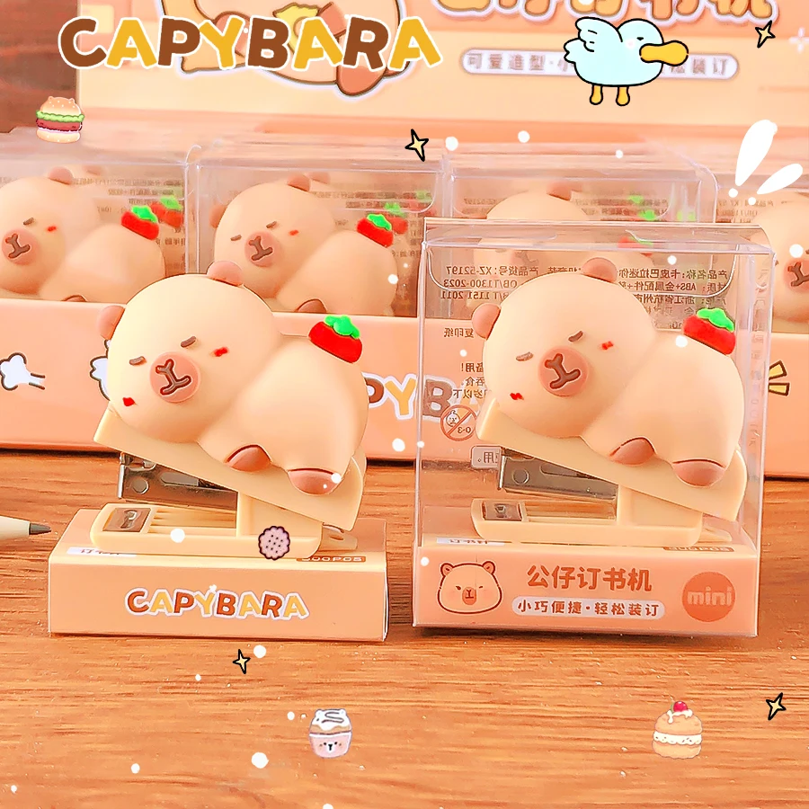 school useful offices accessories binding supplies school supplies stationery Stapler cute capybara mini stapler Binding machine