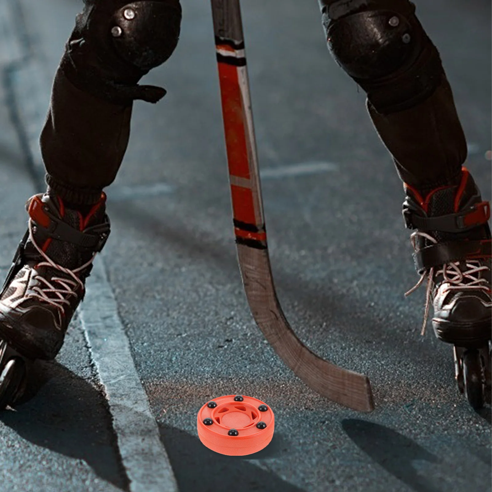 

Roller Hockey Puck Inline Street Nylon Practicing Game Training Professional Shockproof Core High Impact Glides Stability Reduce