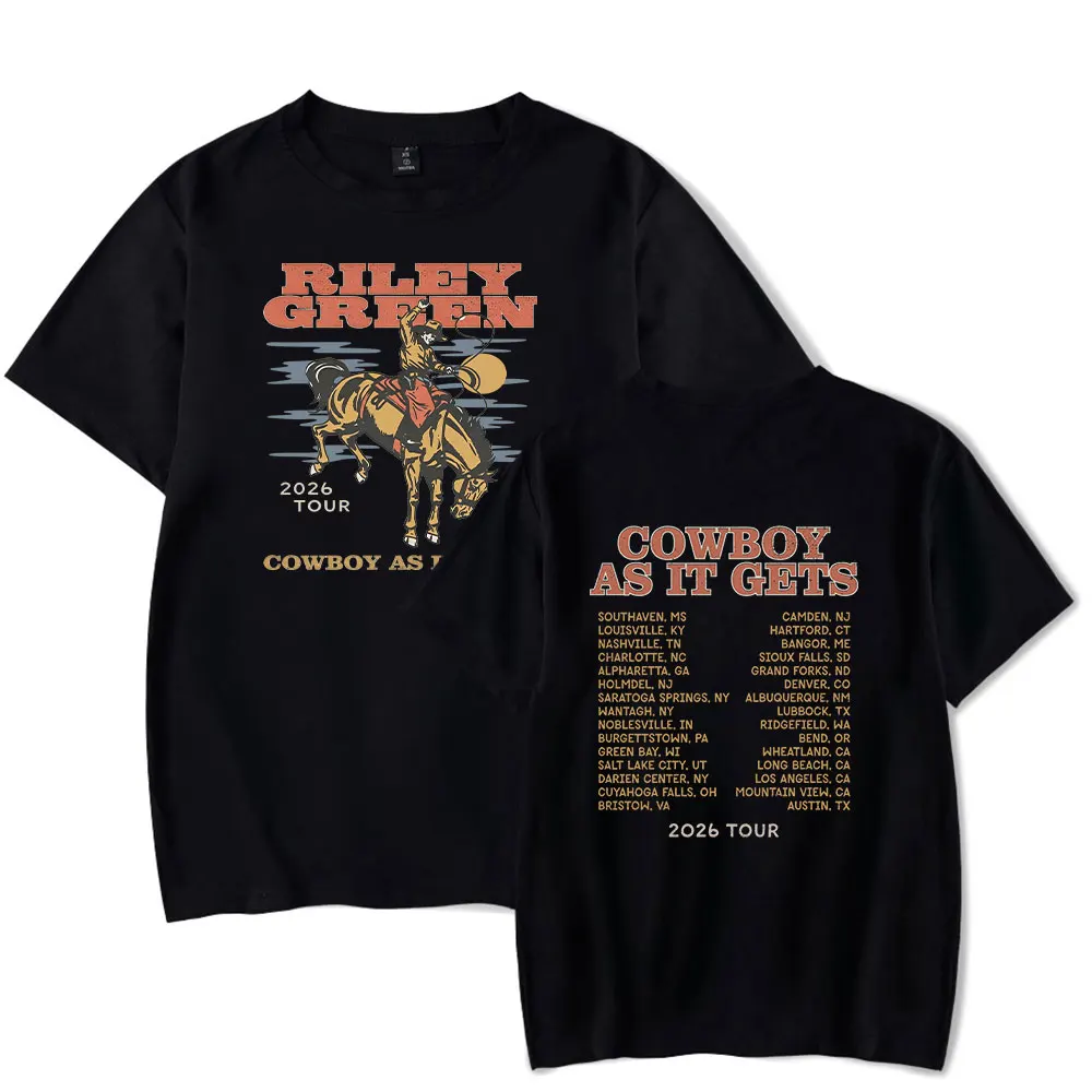 Riley Green Merch 2026 Tee T-shirt Merch Men Short Sleeve Tee Unisex Tops Clothes Causal Female Y2K Tops