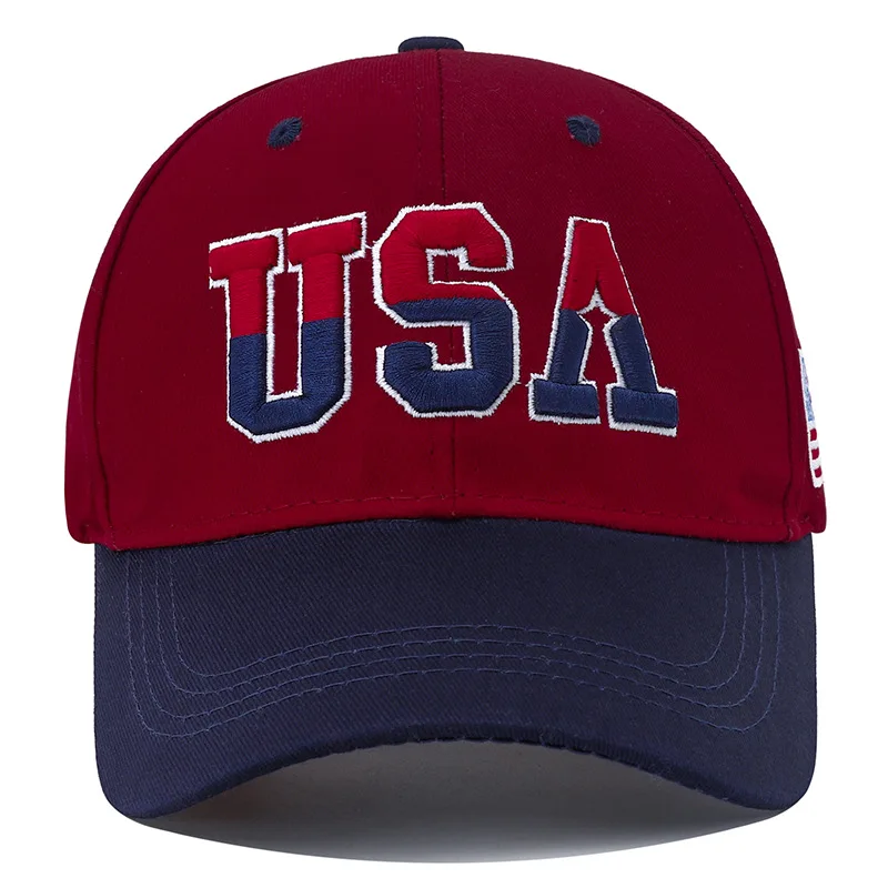 2023 New America Flag Embroidery Baseball Cap for Men Women Cotton Snapback Hat Unisex Hip Hop USA Caps for Man Gorras Hombre