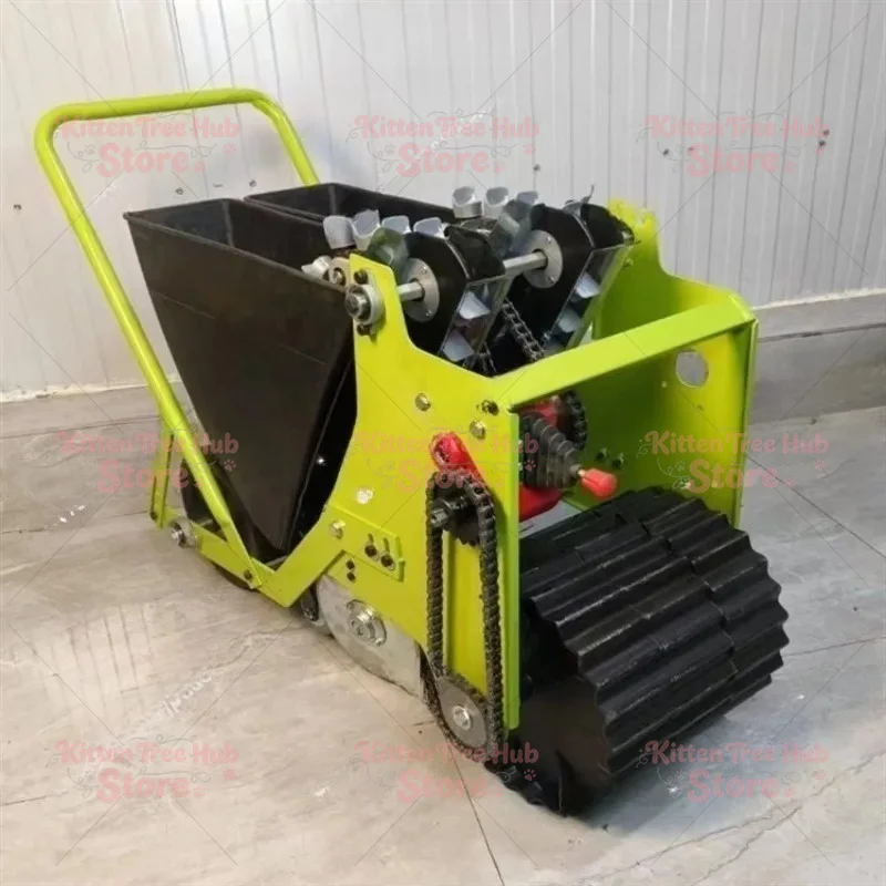 2 Rows Hand Garlic Planter Manual Seed Drill Portable Agricultural Planting Seeder Machine for Farm Use