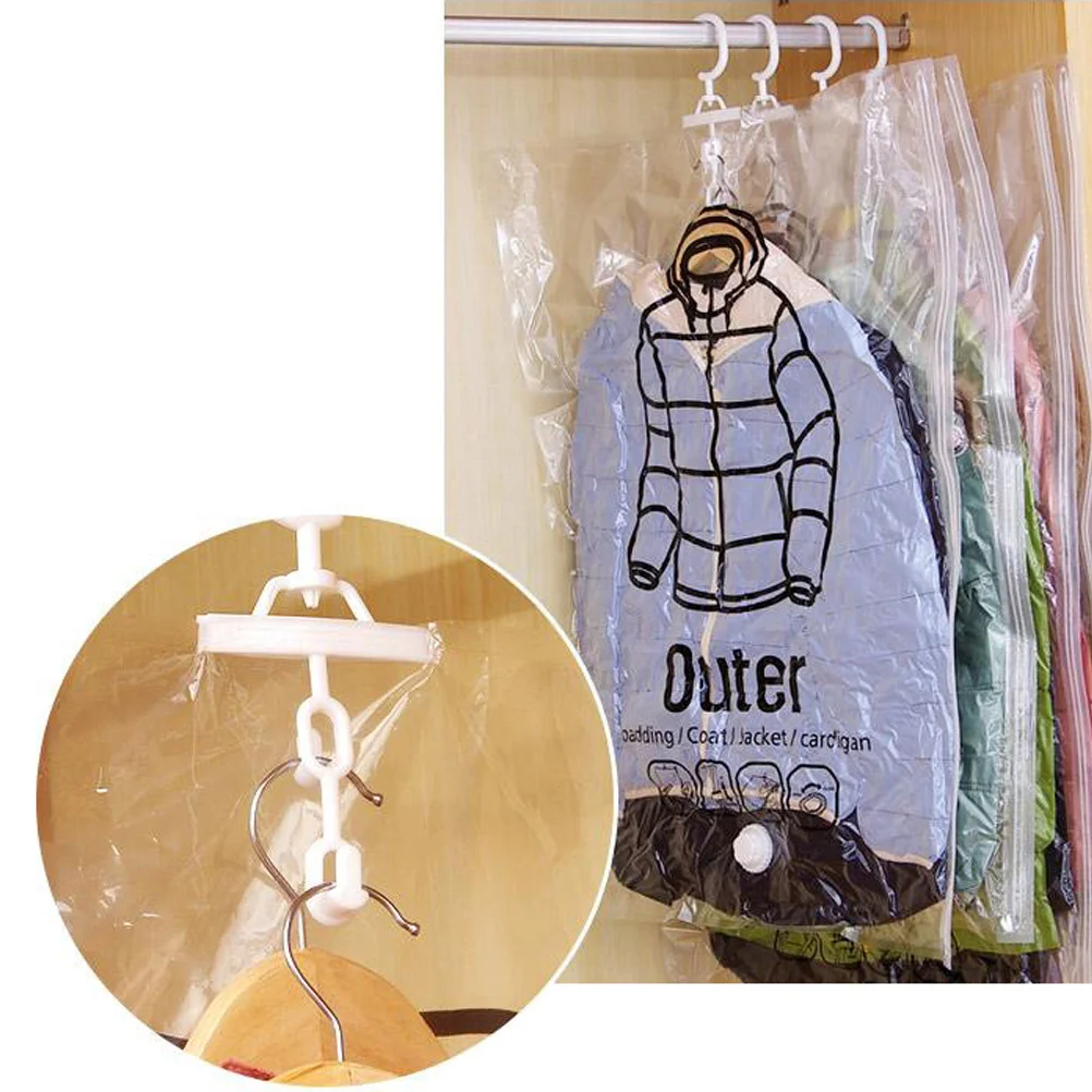 

Vacuum Compression Storage Bags 67X90Cm Clear Pe+Pa Material Reusable Moisture Proof Dust Resistant Hanging Garment