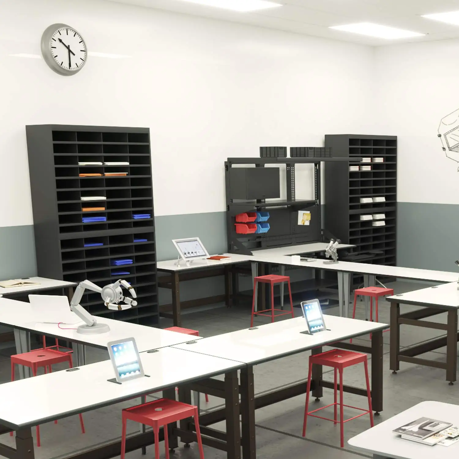 E-Z Stor Literature Organizer, 24 Compartments, Office and Classroom Commercial Grade Steel Mailbox Mail Sorter,Customized