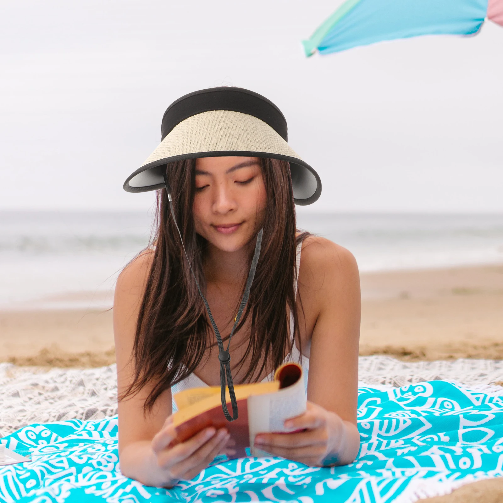 

Wide Brim Sun Shade Women Beach Straw Hat Beach Straw Woven Sunscreen Outdoor Activities Summer Casual Hat Gifts