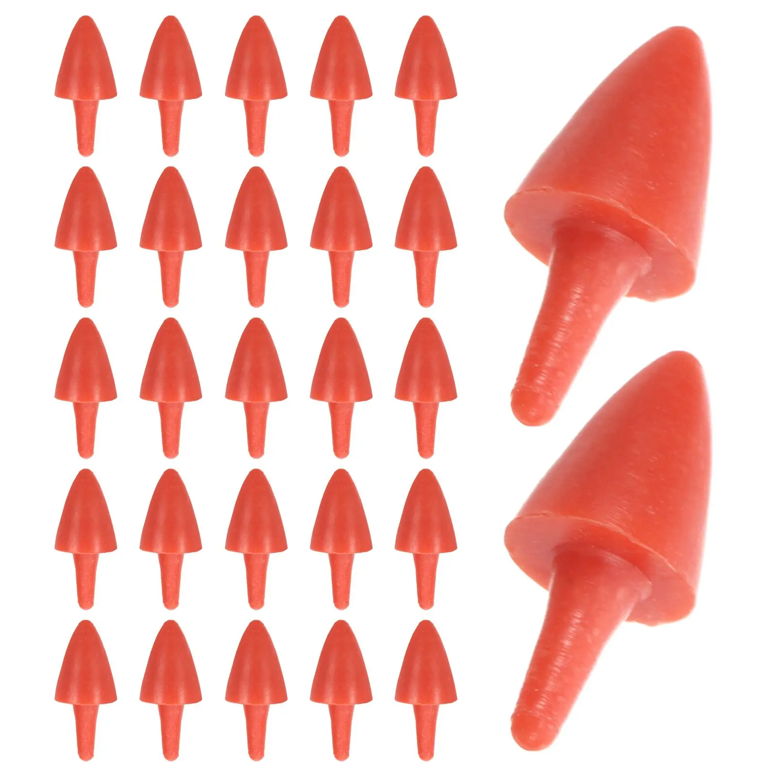 100 Pcs Mini Decor Bead Kid Nose Carrot Winter Supply Parts Snowman Accessory Craft Diy Kit Outdoor Decoration Material For