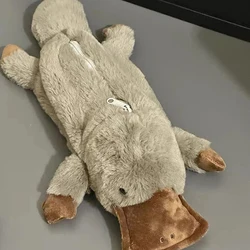 1PC Cute Platypus Pencil Case Cosmetic Bag Plush Pen Pouch Large Capacity Storage Bag School Supplies Students Stationery Box