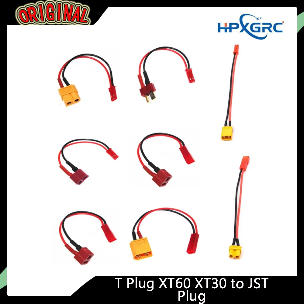 HPXGRC T التوصيل XT60 XT30 إلى JST التوصيل 20AWG 10 سنتيمتر بطارية ليثيوم اتصال مهائي كابلات مع سلك السيليكون لنماذج RC الطائرات بدون طيار #2