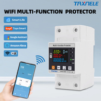 63A TUYA WiFi Smart Earth Leakage Over Under Voltage Protector Relay Circuit Breaker Timer Energy Power kWh Meter Smart Life