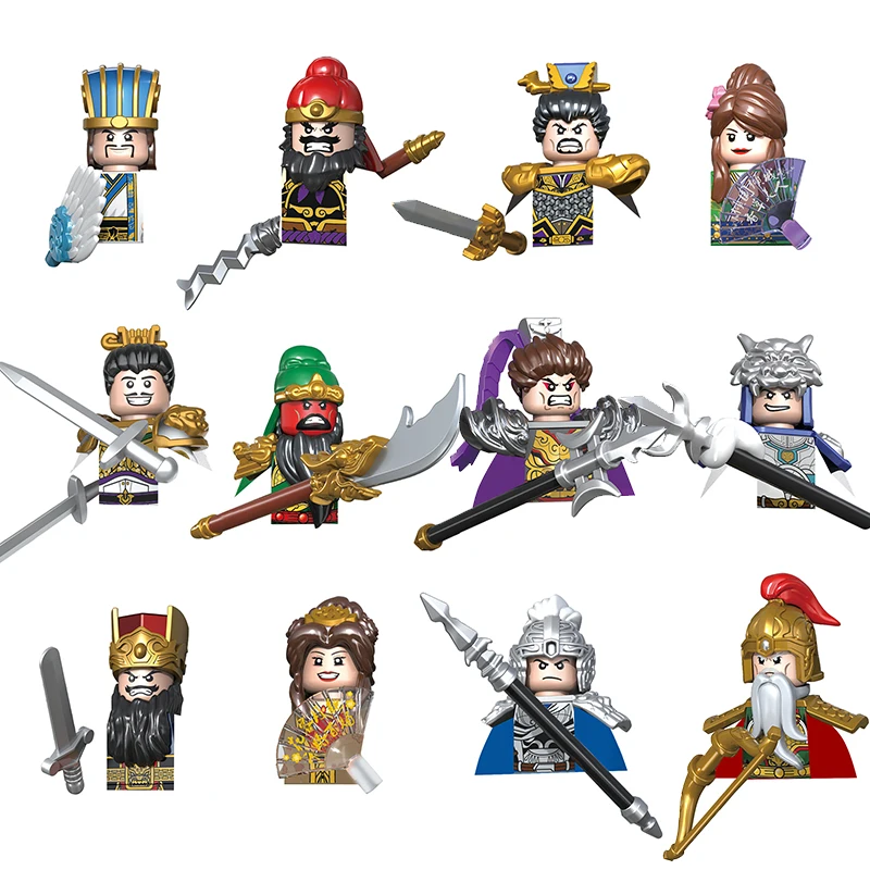 Courage Of The Three Kingdoms Soldiers Hero soldier weapon Brick Mini action figures Building Blocks Toy For Children Gifts