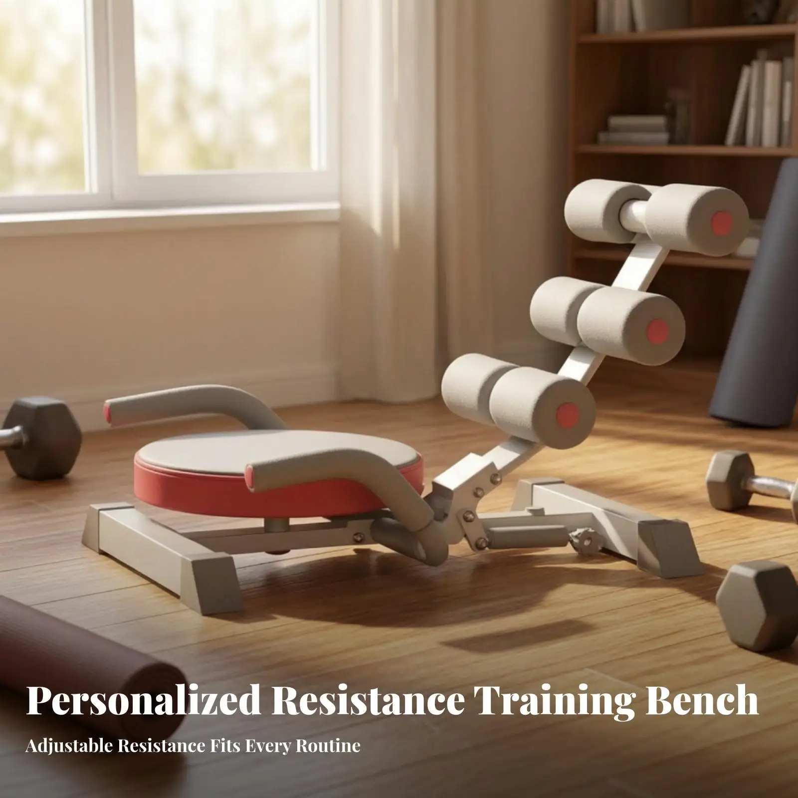 Abdominal Exercise Machine with Spring Mechanism Assisted Rebound Sit-up Machine Ab Core Developer with Padded Seat Low-Impact