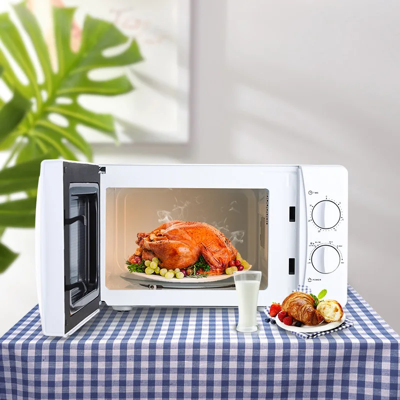 

20L Classic Microwave Oven 6gears Temperature Adjustable Mechanical Rotary Turntable 700W Timing Heating Micro Wave Oven 220V