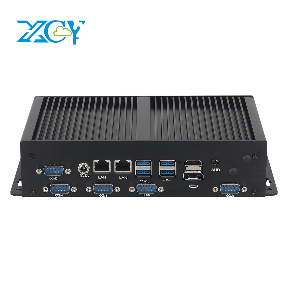 Imagem -02 - Mini pc Industrial Fanless Intel i7 10610u com 6x 232 485 Ttl Lan 2x Usb 8x Hdmi dp Lvds Gpio Wifi Sim 4g 5g Lte Windows Linux