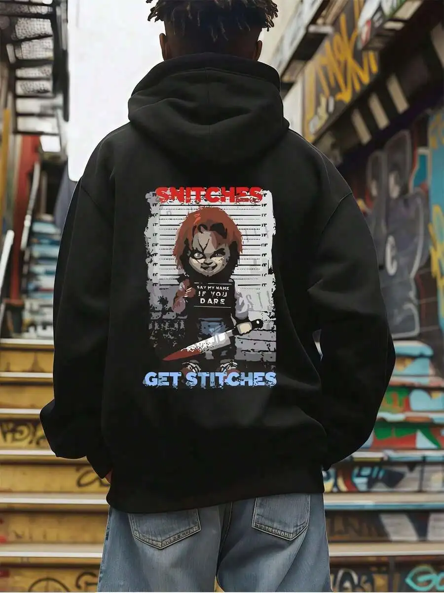 

Horror doll, hoodie, children's double-sided printed casual and comfortable hoodie, autumn and winter casual versatile jacket