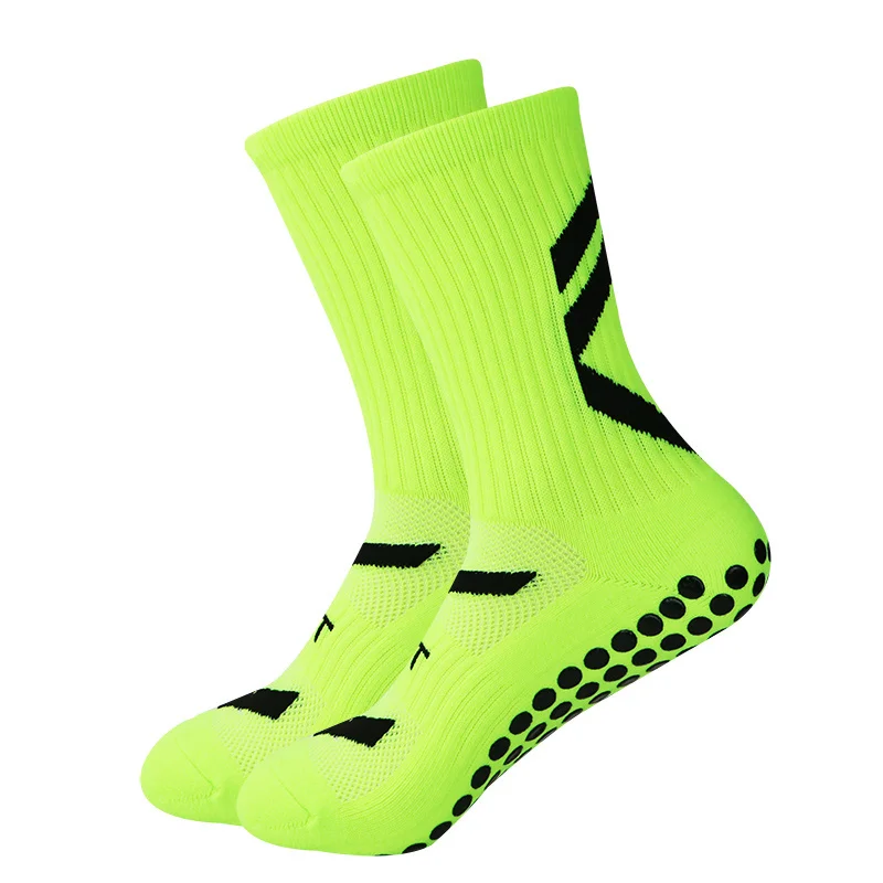 Soccer 2024 Football Men Socks NEW for Anti Teenage Slip Kid Boys Sport Grips Crew Socks Black White Blue High Qualit