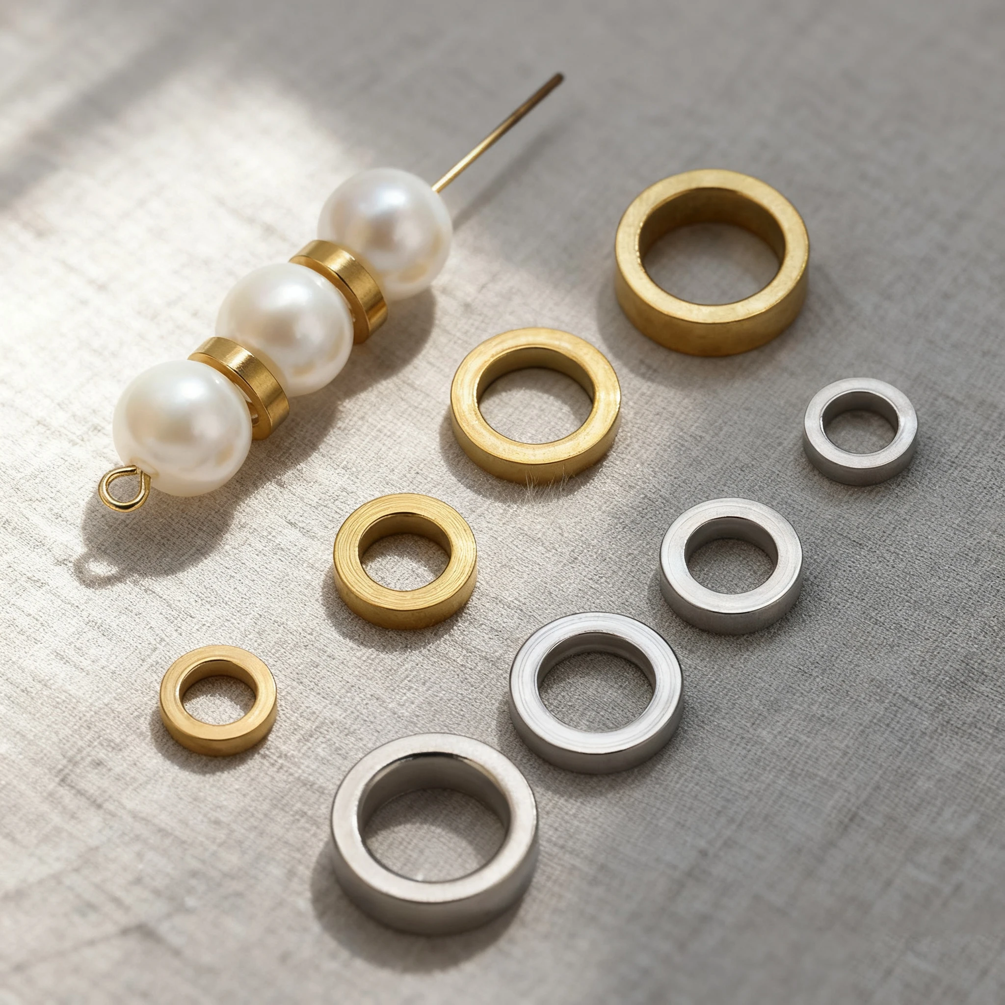 10pcs Stainless Steel Large Hole Flat Round 18K Loose Beads for DIY Bracelet Necklace Craft Jewelry Making Supplies Material image 5