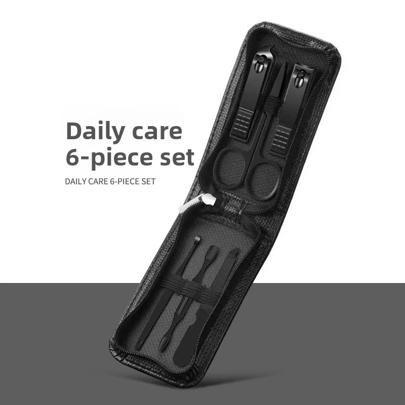 Kit profesional de cuidado de uñas de 6 piezas - Juego de herramientas de manicura y pedicura cortaúñas para el cuidado de los dedos