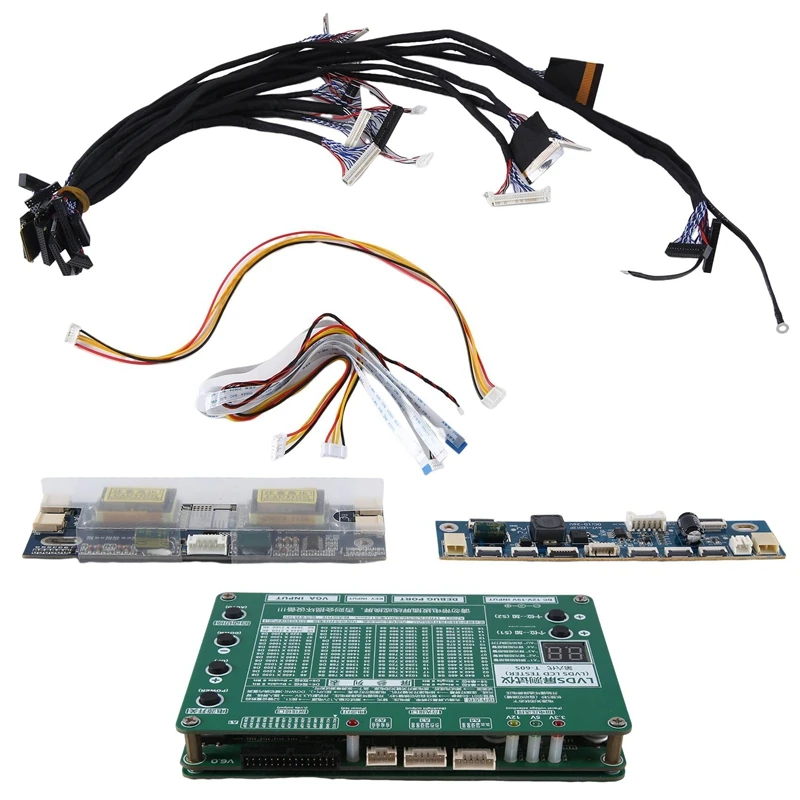 Computador Portátil tv Lcd Led Test Tool Kit Tela Tester Tela de Reparação Monitor Display 14 Pcs Cabo Lvds