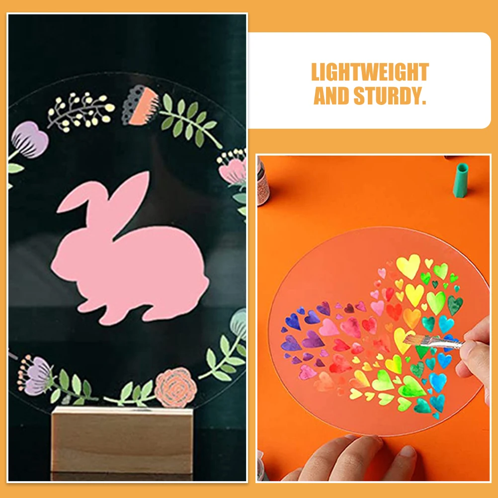 

30pcs 6 Inch Round Acrylic Blanks Diy Crafting Sheets Clear Acrylic Discs For Cake Bases Project Displays Photo Frame