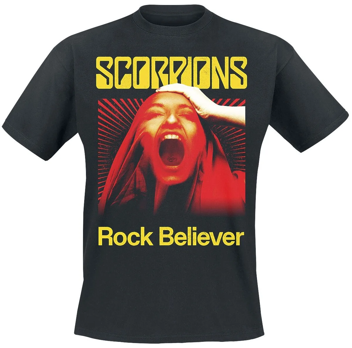 Scorpions Retro Screaming Woman Graphic T-Shirt Breathable Streetwear Tee