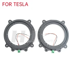 2pcs Car Audio 6.5 Inch Speaker Mount Modification Adapter Washer Stand Ping Pad for Car Special with Lossless Plug for Tesla