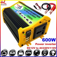 600W Car Converter Power Inverter 12v 110v 220v 230v Solar Voltage Inversor Charge Transformer DC 220 V 110 V 60Hz INVERT Q1B