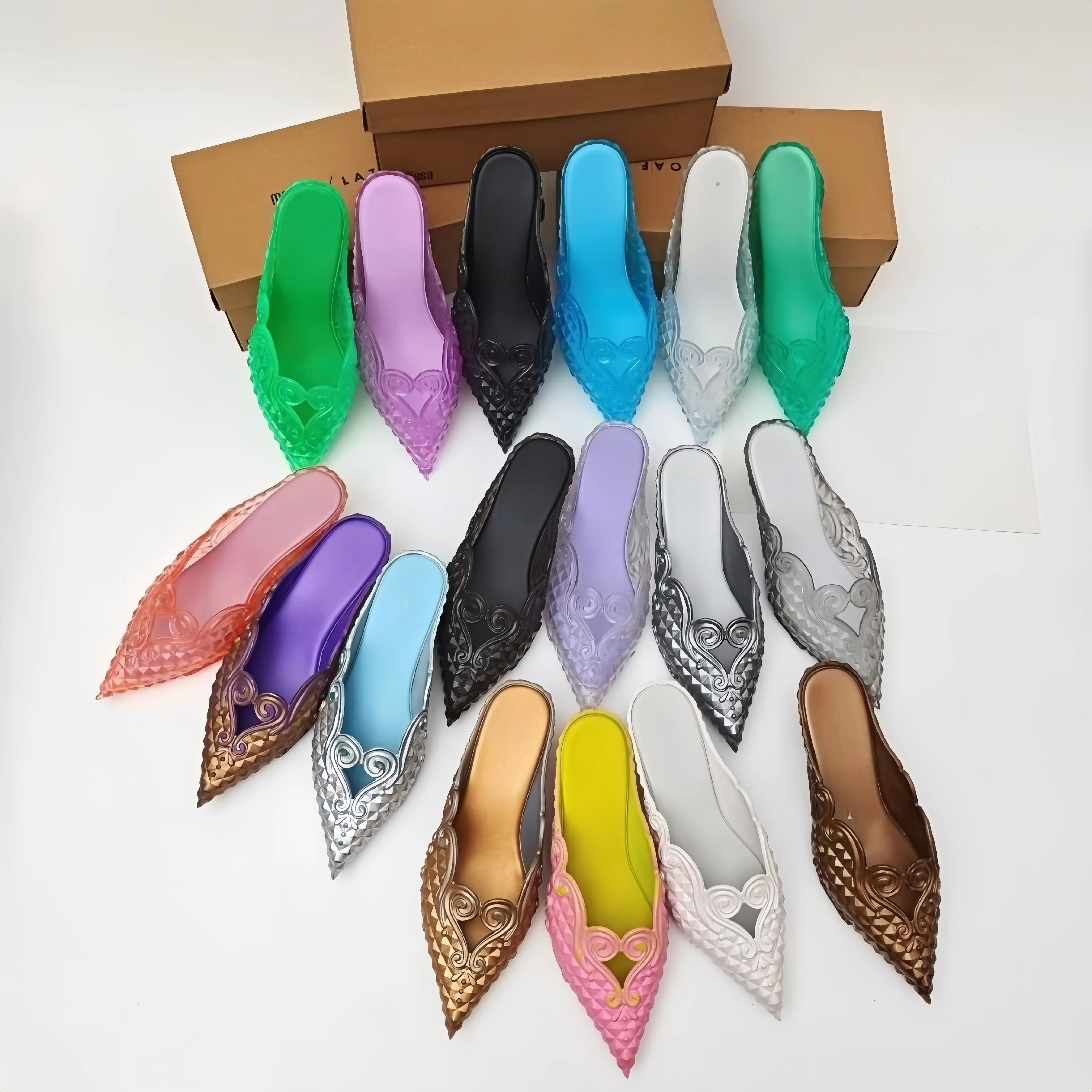 レディースシューズ、ポインテッドトゥ、ローヒール、スリッパ、 - Court Heel Pointed のレビューと価格