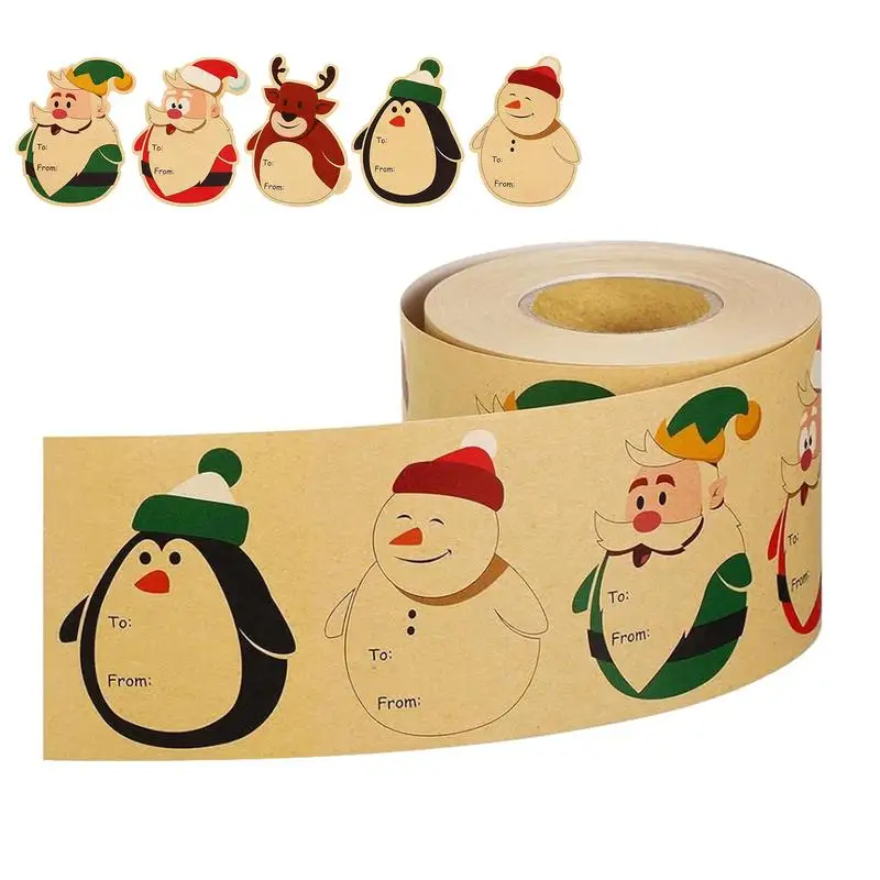 

Рождественские наклейки на конверты, 200 шт., рождественские наклейки, Санта-Клаус, снеговики, олени, этикетки, веселые рождественские наклейки