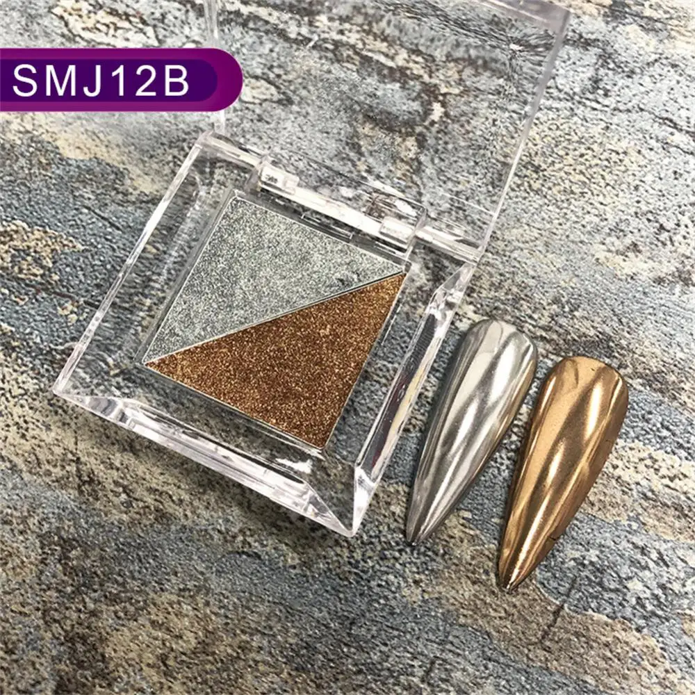 Metaliczny efekt błyszczący paznokcie do paznokci żel z brokatem lakier do paznokci dekoracja chromowany pył Pigment paznokcie puder lustrzany